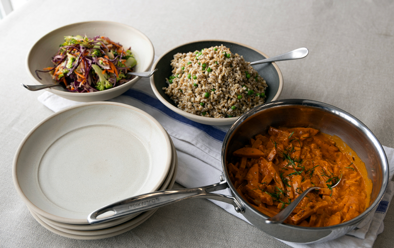 Hållbar mat i form av stroganoff